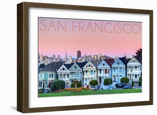 San Francisco, California - Pink Ladies-Lantern Press-Framed Art Print