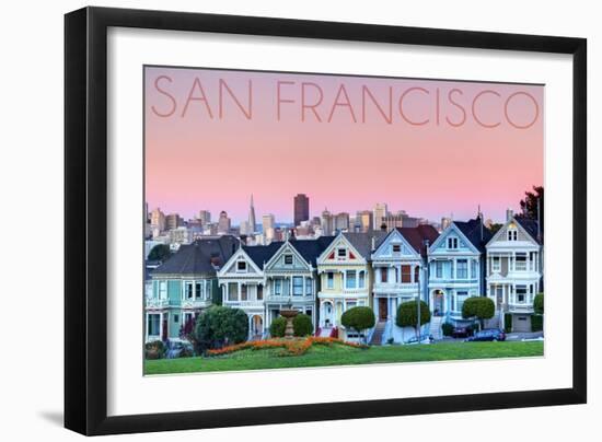 San Francisco, California - Pink Ladies-Lantern Press-Framed Art Print