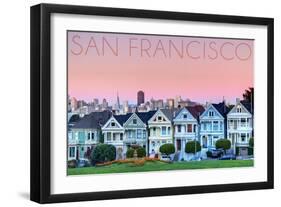 San Francisco, California - Pink Ladies-Lantern Press-Framed Art Print