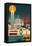 San Francisco, California - Retro Skyline (no text)-Lantern Press-Framed Stretched Canvas