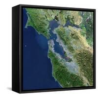 San Francisco, California, Satellite View-Stocktrek Images-Framed Stretched Canvas