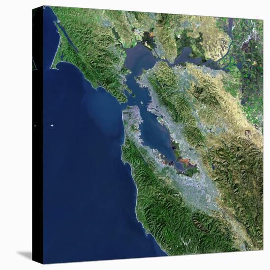 San Francisco, California, Satellite View-Stocktrek Images-Stretched Canvas