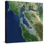 San Francisco, California, Satellite View-Stocktrek Images-Stretched Canvas