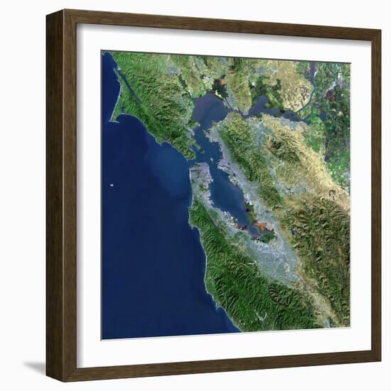 San Francisco, California, Satellite View-Stocktrek Images-Framed Photographic Print