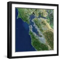 San Francisco, California, Satellite View-Stocktrek Images-Framed Photographic Print