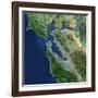 San Francisco, California, Satellite View-Stocktrek Images-Framed Photographic Print