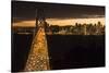 San Francisco, California, skyline and the Oakland Bay Bridge at evening.-Bill Bachmann-Stretched Canvas