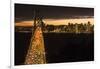 San Francisco, California, skyline and the Oakland Bay Bridge at evening.-Bill Bachmann-Framed Photographic Print