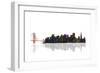 San Francisco California Skyline BW 1-Marlene Watson-Framed Giclee Print