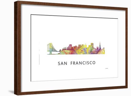 San Francisco California Skyline-Marlene Watson-Framed Giclee Print