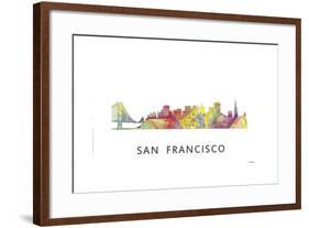 San Francisco California Skyline-Marlene Watson-Framed Giclee Print