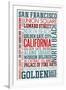 San Francisco, California - Typography-Lantern Press-Framed Art Print