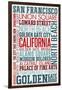 San Francisco, California - Typography-Lantern Press-Framed Art Print