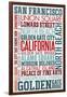 San Francisco, California - Typography-Lantern Press-Framed Art Print