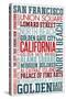 San Francisco, California - Typography-Lantern Press-Stretched Canvas