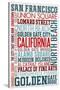 San Francisco, California - Typography-Lantern Press-Stretched Canvas