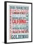 San Francisco, California - Typography-Lantern Press-Framed Art Print