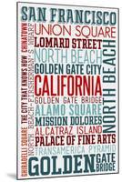 San Francisco, California - Typography-Lantern Press-Mounted Art Print