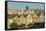 San Francisco, California, Victorian homes and city.-Bill Bachmann-Framed Stretched Canvas