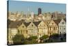 San Francisco, California, Victorian homes and city.-Bill Bachmann-Stretched Canvas