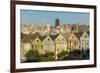 San Francisco, California, Victorian homes and city.-Bill Bachmann-Framed Photographic Print