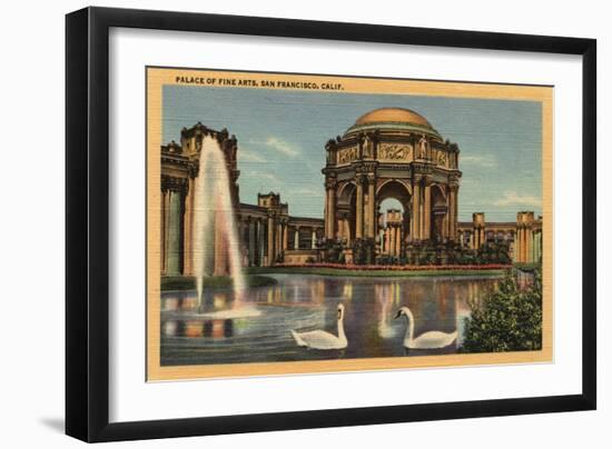 San Francisco, California - View of the Palace of Fine Arts-Lantern Press-Framed Art Print