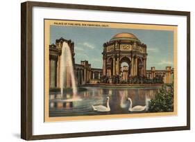 San Francisco, California - View of the Palace of Fine Arts-Lantern Press-Framed Art Print