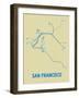 San Francisco (Cement & Blue)-LinePosters-Framed Serigraph