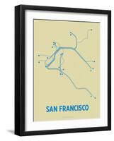 San Francisco (Cement & Blue)-LinePosters-Framed Serigraph