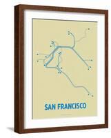 San Francisco (Cement & Blue)-LinePosters-Framed Serigraph