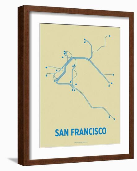 San Francisco (Cement & Blue)-LinePosters-Framed Serigraph