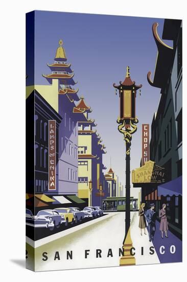 San Francisco Chinatown-null-Stretched Canvas