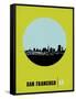 San Francisco Circle Poster 2-NaxArt-Framed Stretched Canvas