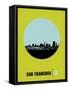 San Francisco Circle Poster 2-NaxArt-Framed Stretched Canvas