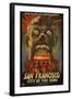 San Francisco City of the Dead Zombie Attack-Lantern Press-Framed Art Print