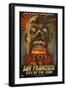 San Francisco City of the Dead Zombie Attack-Lantern Press-Framed Art Print