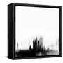 San Francisco City Skyline - Black-NaxArt-Framed Stretched Canvas