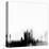 San Francisco City Skyline - Black-NaxArt-Stretched Canvas