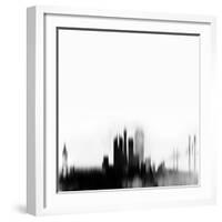 San Francisco City Skyline - Black-NaxArt-Framed Art Print