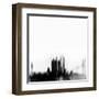 San Francisco City Skyline - Black-NaxArt-Framed Art Print