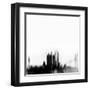 San Francisco City Skyline - Black-NaxArt-Framed Art Print