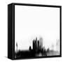 San Francisco City Skyline - Black-NaxArt-Framed Stretched Canvas