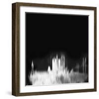 San Francisco City Skyline - White-NaxArt-Framed Art Print