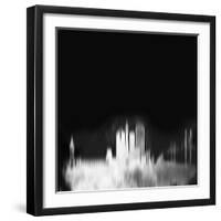 San Francisco City Skyline - White-NaxArt-Framed Art Print