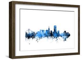 San Francisco City Skyline-Michael Tompsett-Framed Art Print