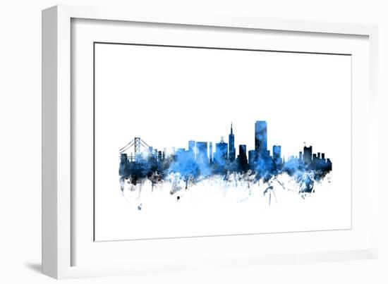 San Francisco City Skyline-Michael Tompsett-Framed Art Print