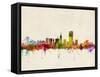 San Francisco City Skyline-Michael Tompsett-Framed Stretched Canvas