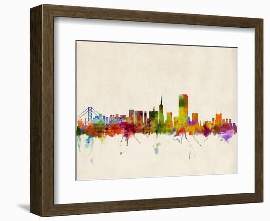 San Francisco City Skyline-Michael Tompsett-Framed Art Print