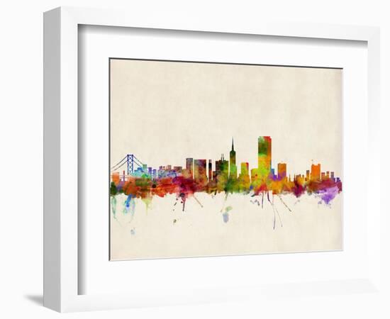 San Francisco City Skyline-Michael Tompsett-Framed Art Print