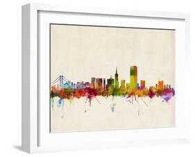 San Francisco City Skyline-Michael Tompsett-Framed Art Print